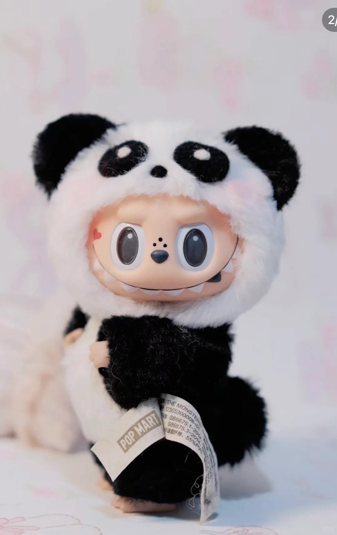 The Monsters Labubu Doll Chinese Panda Keychain Toy Pendant GiftBox